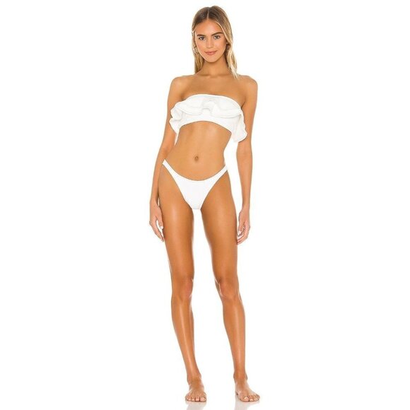 Suboo Kaia Slim Bikini Bottoms in White XSmall New Womens Swim - Picture 1 of 10